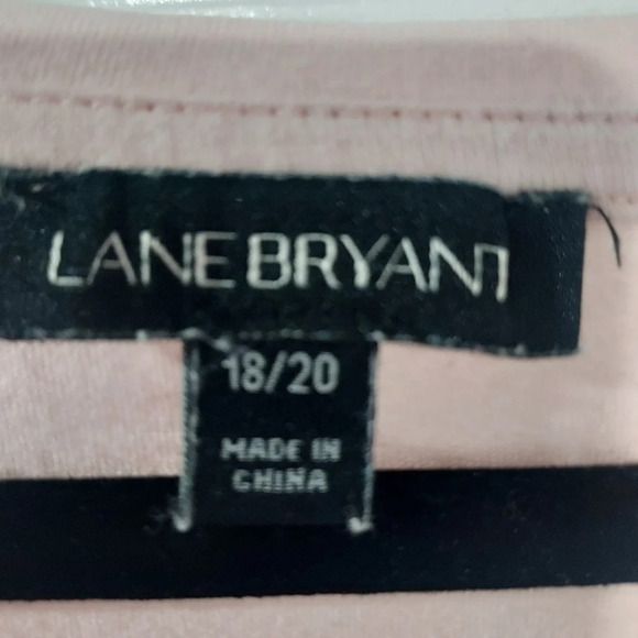 Lane Bryant Light Pink Cold-Shoulder with Ruffle Blouse in Size 18/20 - Picture 2 of 6